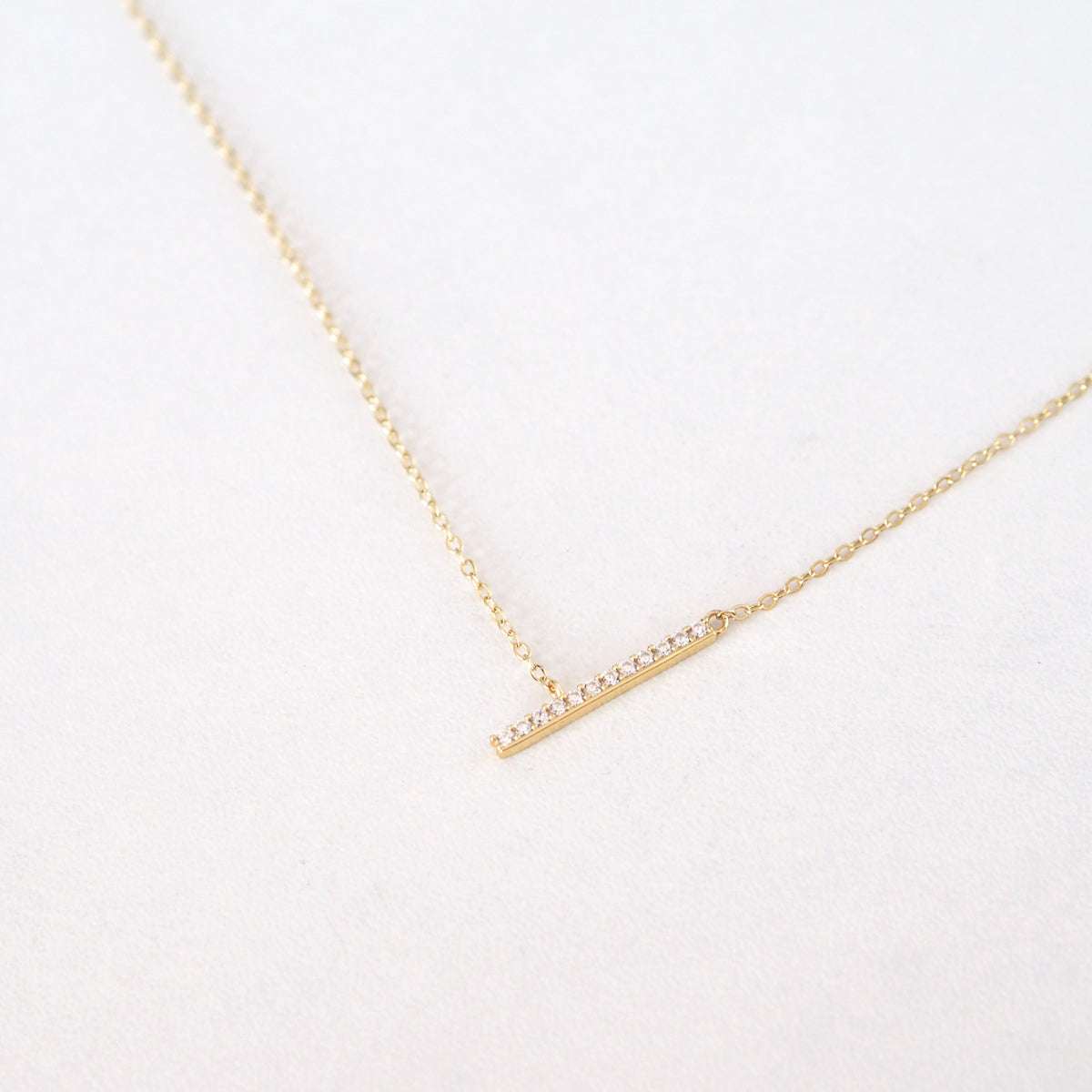 Nova Cubic Zirconia Bar Necklace