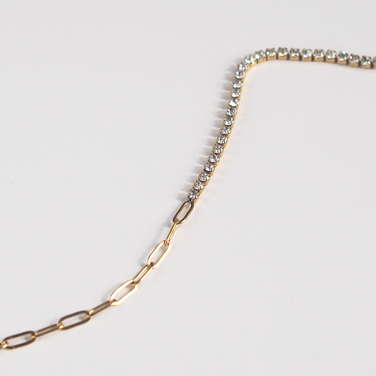 Rowan Half Zirconia Chain Bracelet