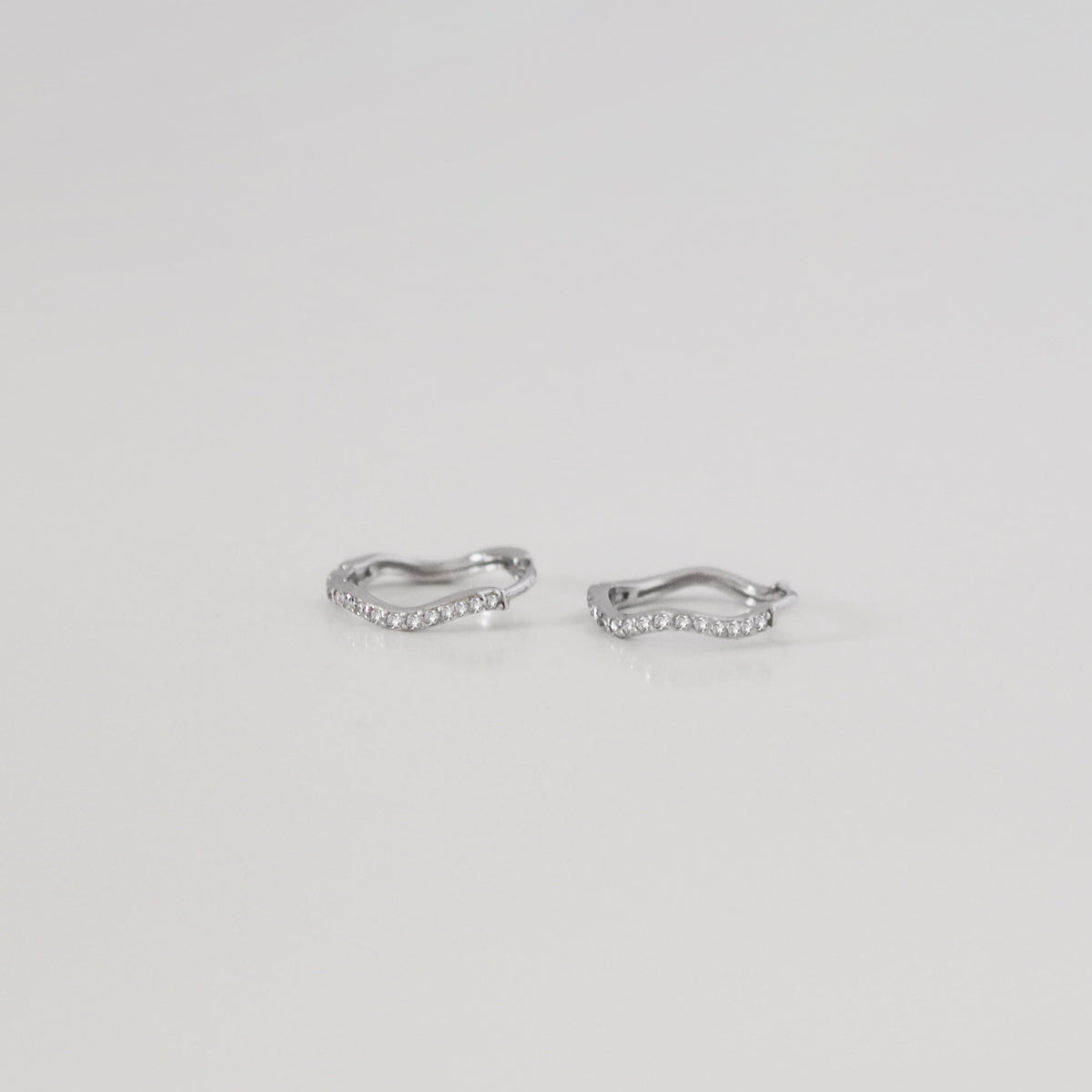Dahlia Zirconia Hoop Earrings