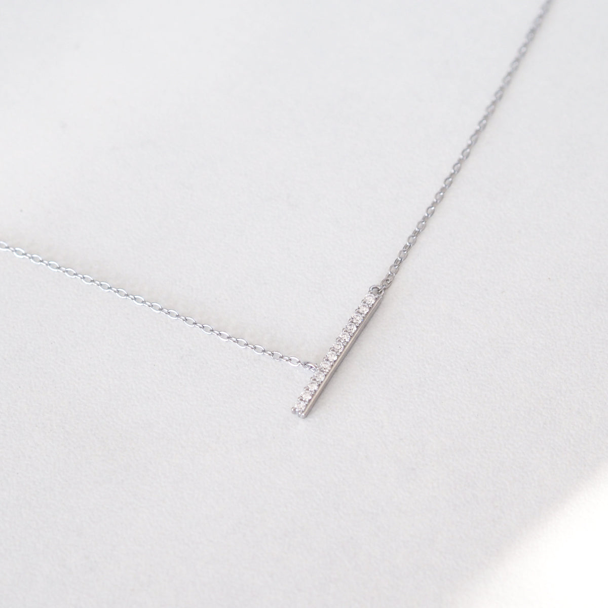 Nova Cubic Zirconia Bar Necklace - éclater jewellery