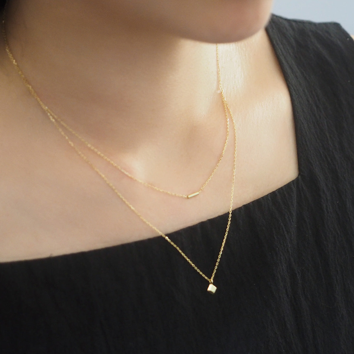 Genesis Geo Double Layer Necklace