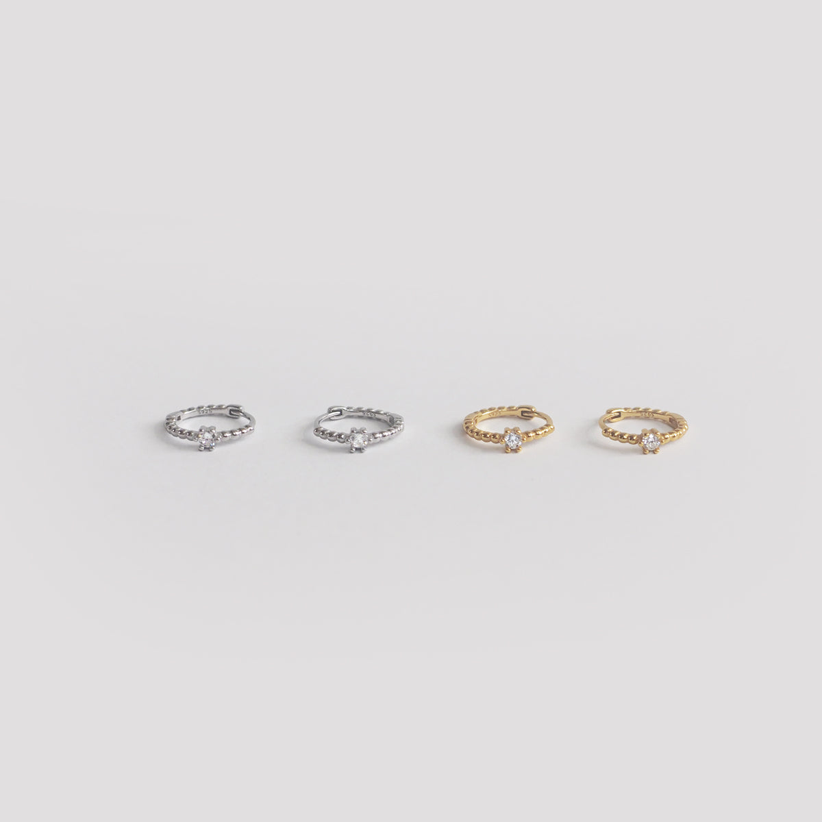 Kara Zirconia Ball Hoop Earrings