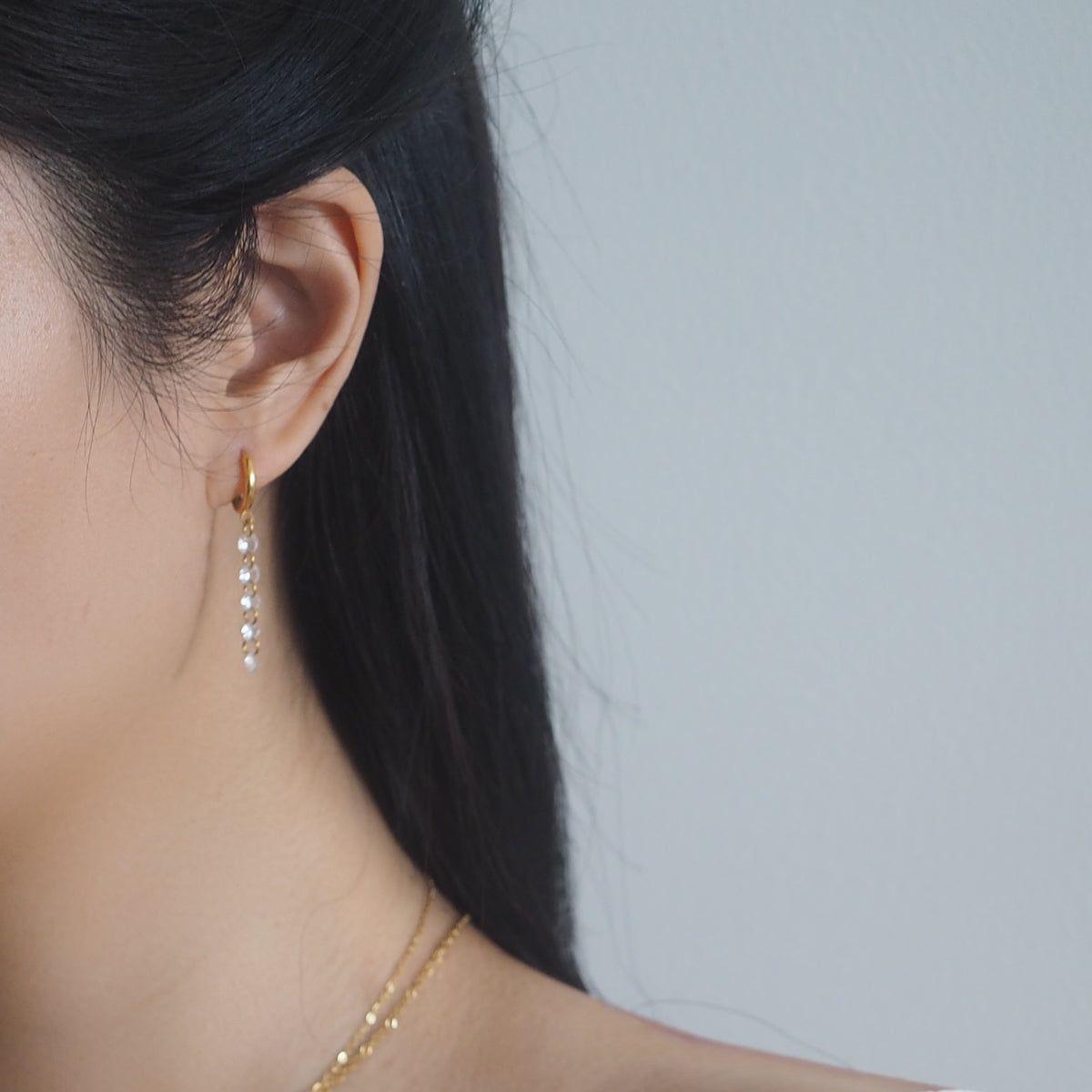 Harlow Cubic Zirconia Drop Earrings - éclater jewellery