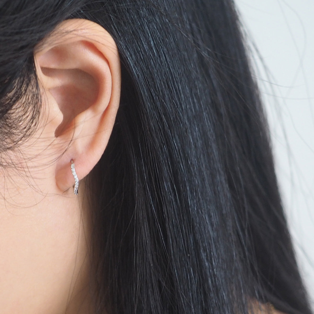 Dahlia Zirconia Hoop Earrings - éclater jewellery