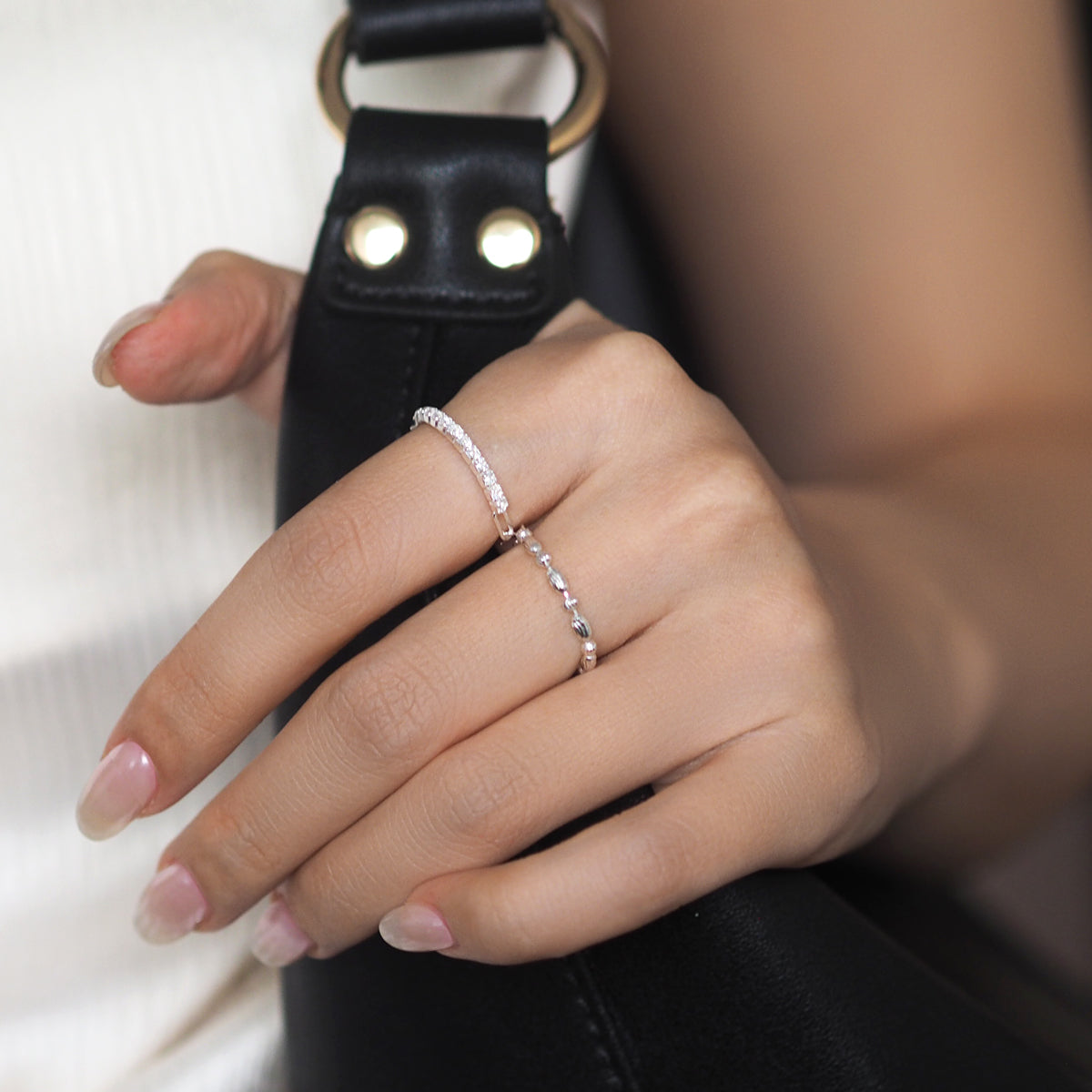 Leia Crystal Drawstring Ring