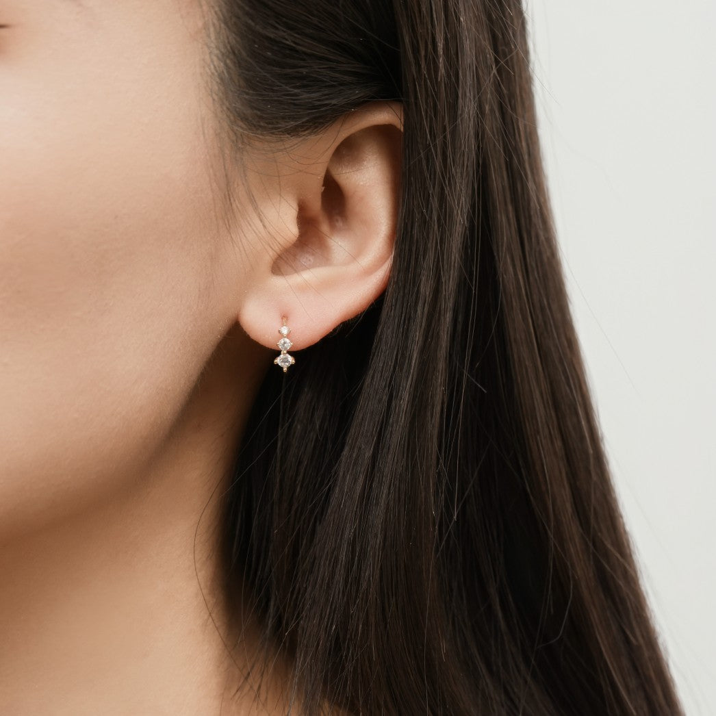 Lors Cubic Zirconia Hoop Earrings