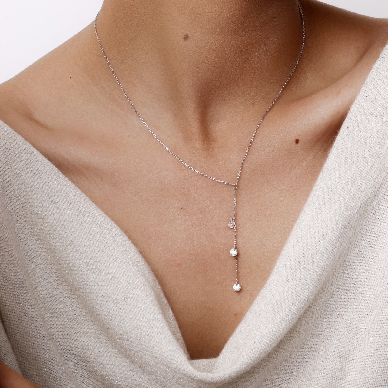 Yadie Zircon Tassel Necklace