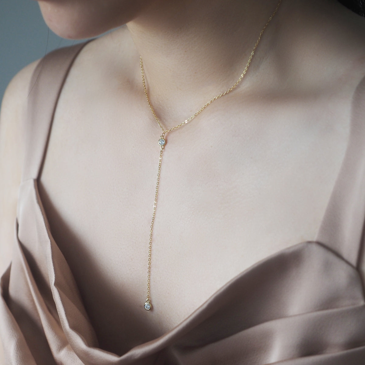Mackenzie Cubic Zirconia Drop Necklace