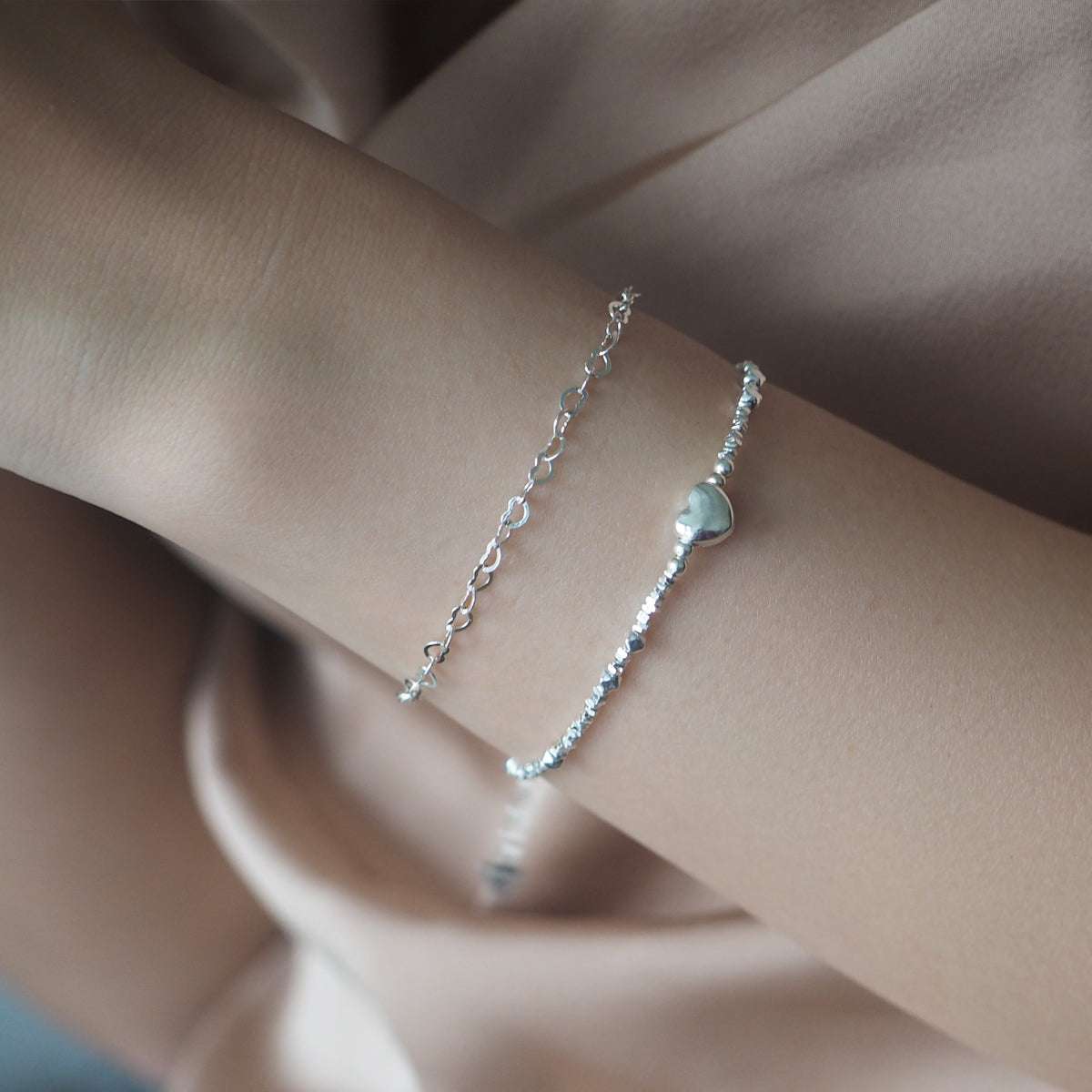 Reagan Heart with Pearls Bracelet