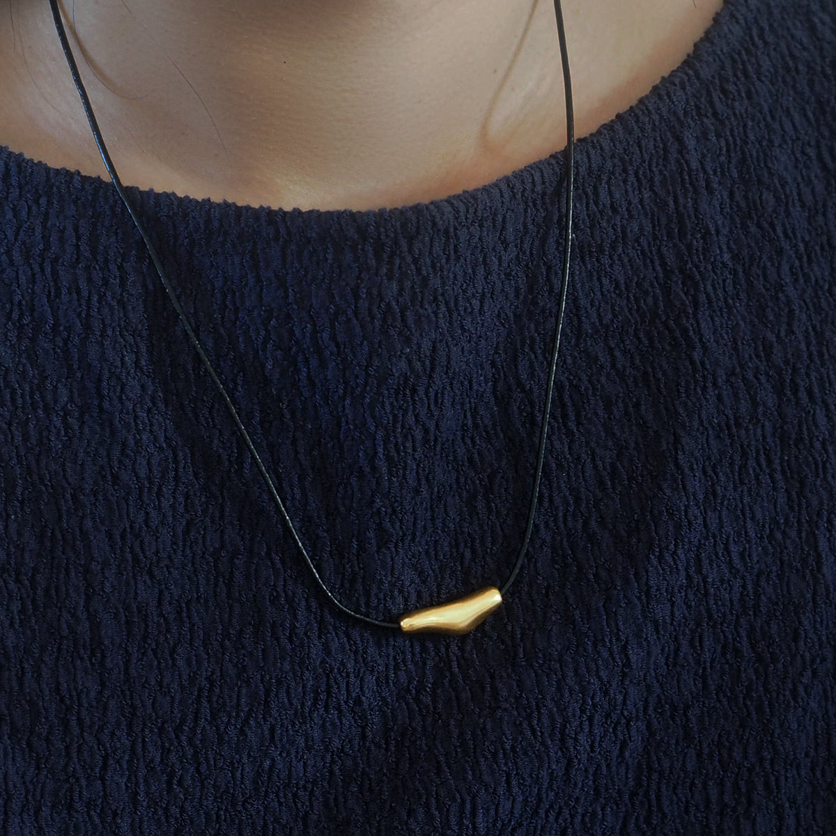 Tru Abstract Leather Cord Necklace