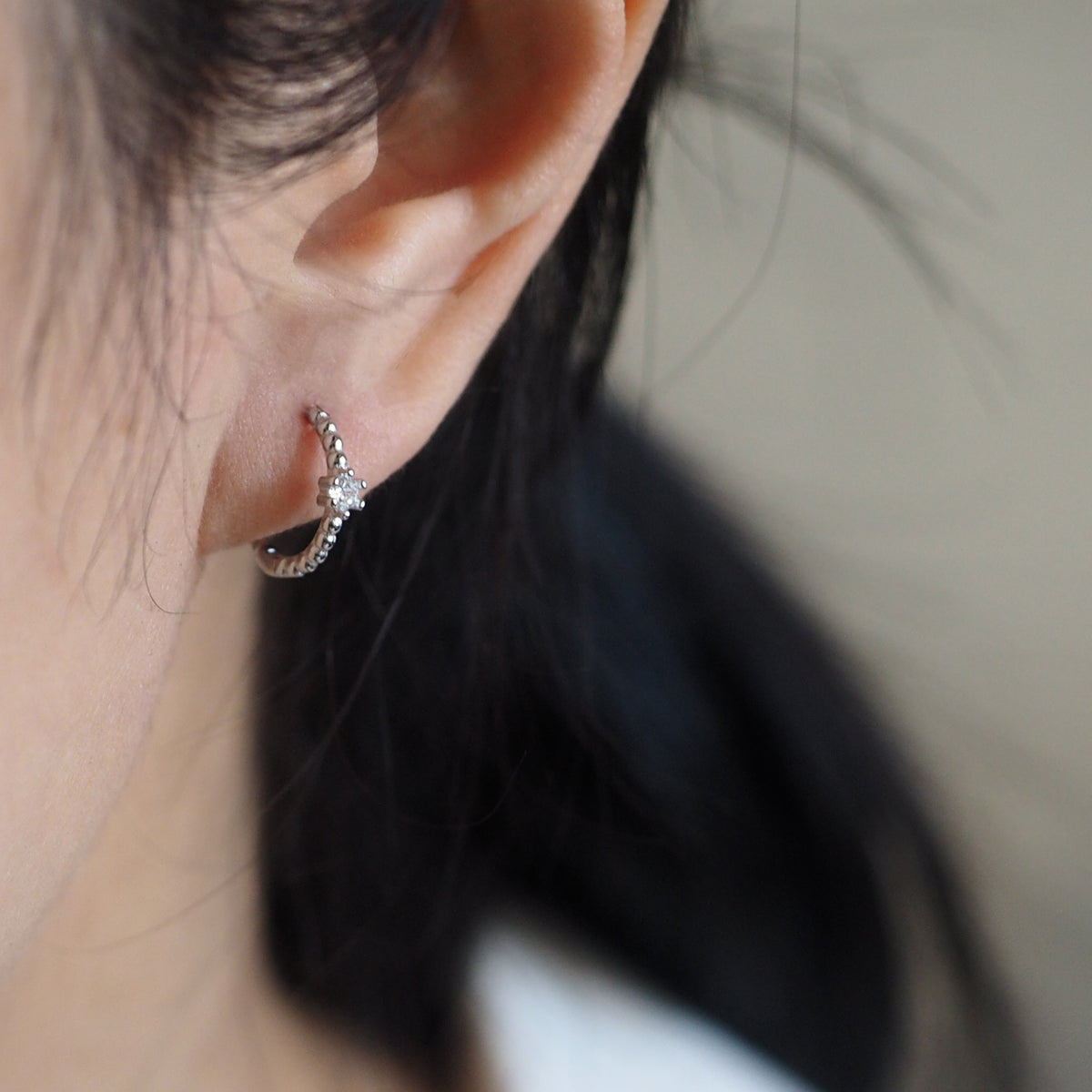 Kara Zirconia Ball Hoop Earrings