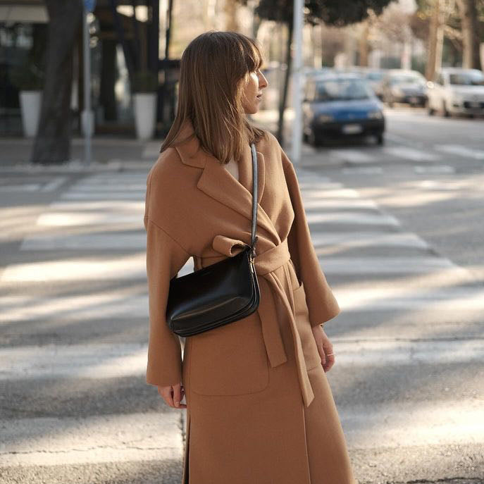 Lea Leather Shoulder Bag - Black
