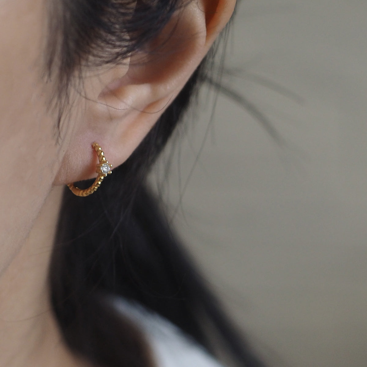 Kara Zirconia Ball Hoop Earrings