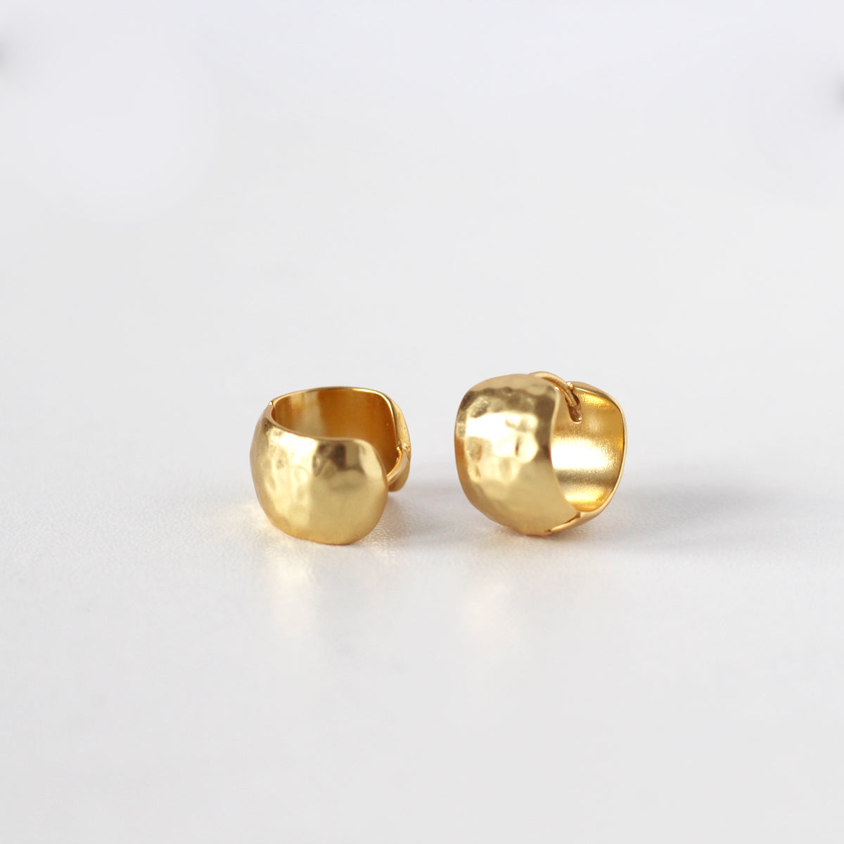 Teza Hammered Hoop Earrings
