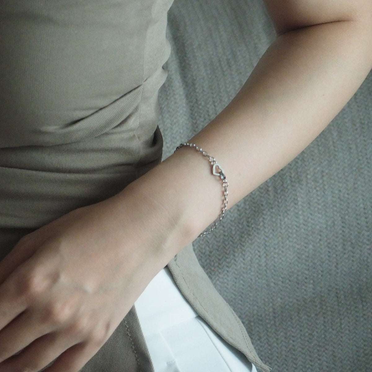 Double Heart Buckle Bracelet