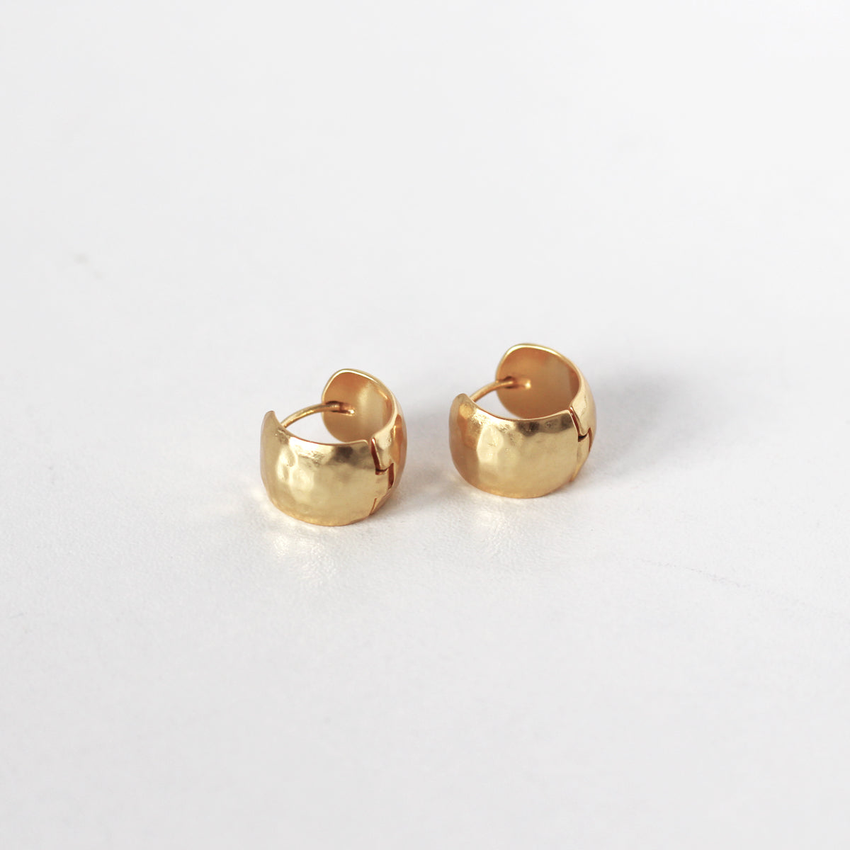 Teza Hammered Hoop Earrings