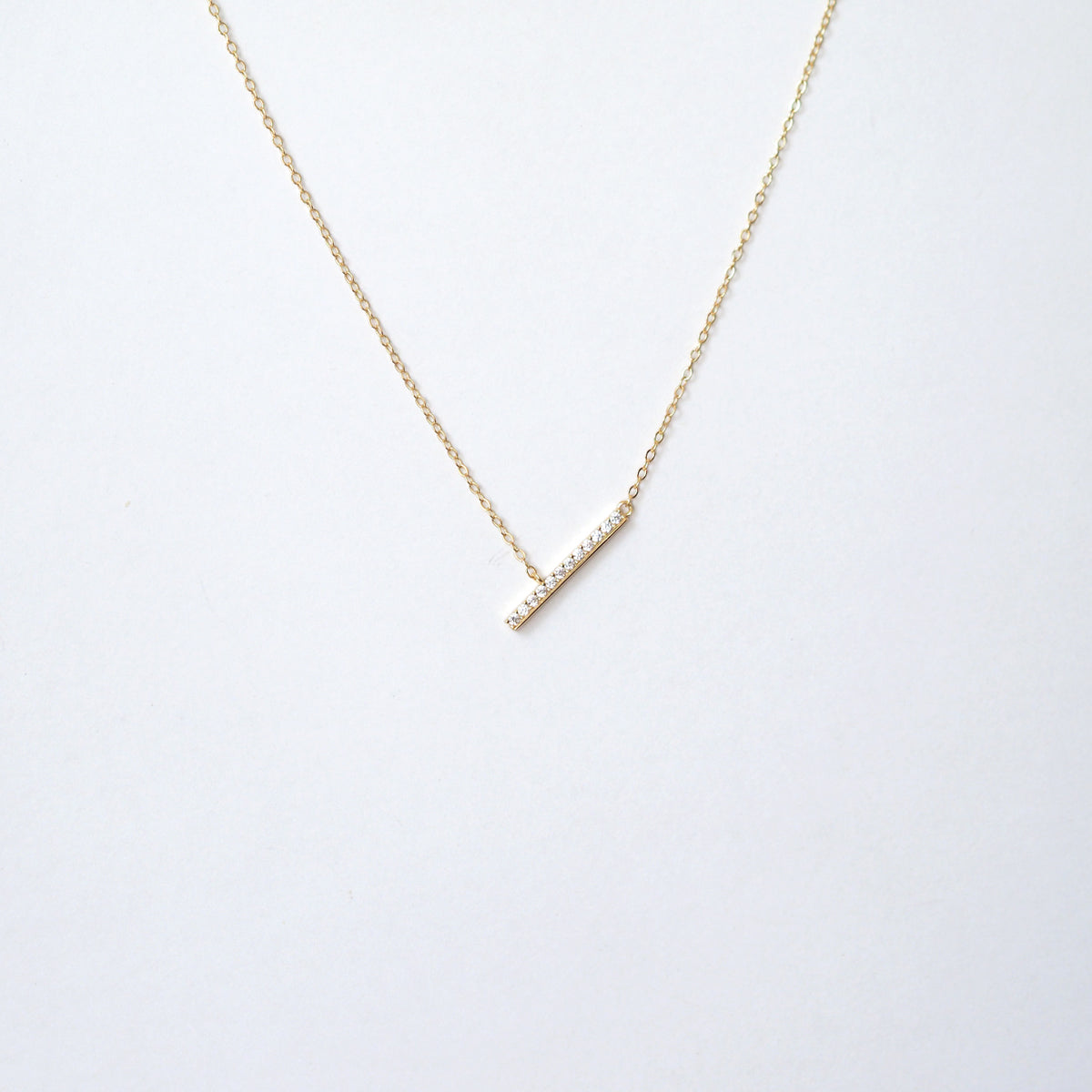 Nova Cubic Zirconia Bar Necklace - éclater jewellery