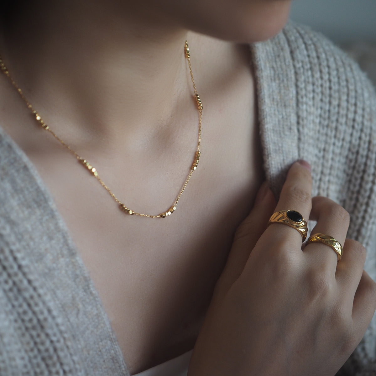 Lorryn Cube Chain Necklace - éclater jewellery