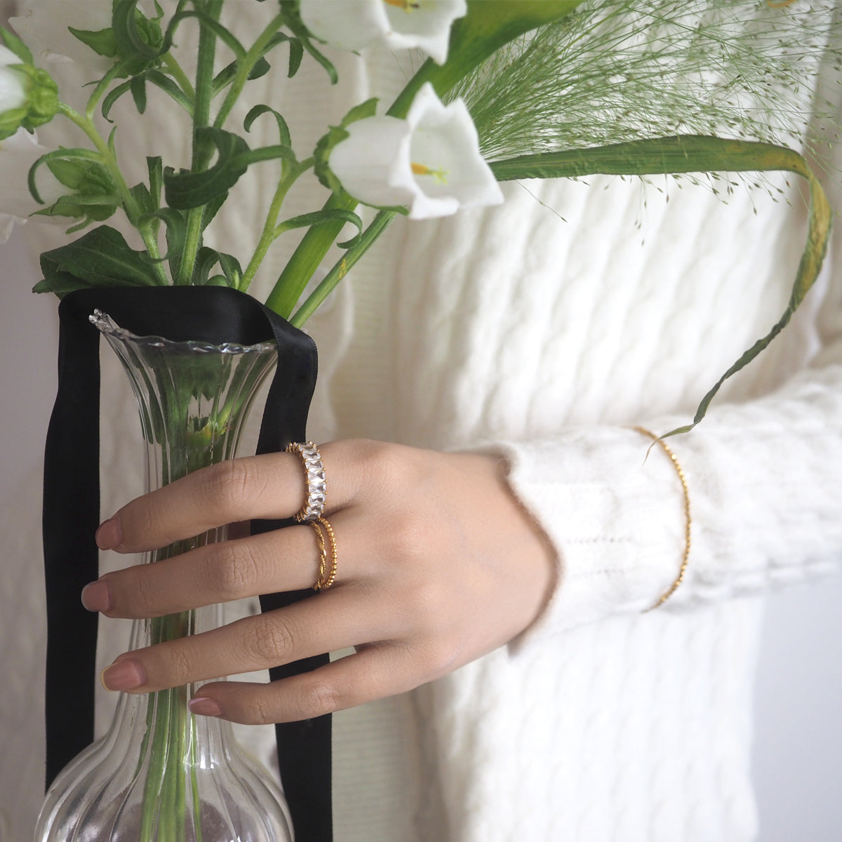 Bailey Baguette Cubic Zirconia Ring