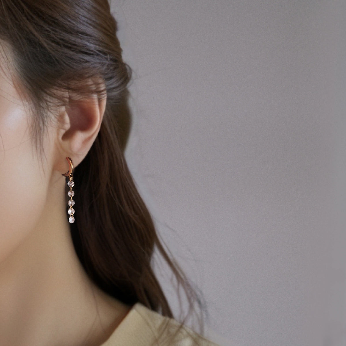 Harlow Cubic Zirconia Drop Earrings - éclater jewellery