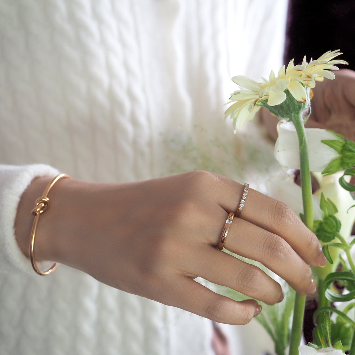 Bert Crystal Rose Gold Ring - éclater jewellery