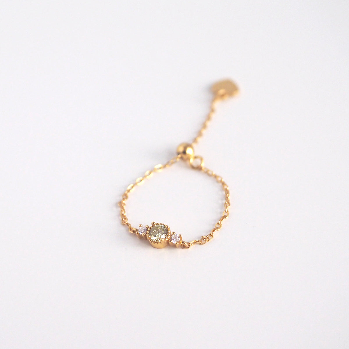 Adalynn Olive Chain Ring - éclater jewellery