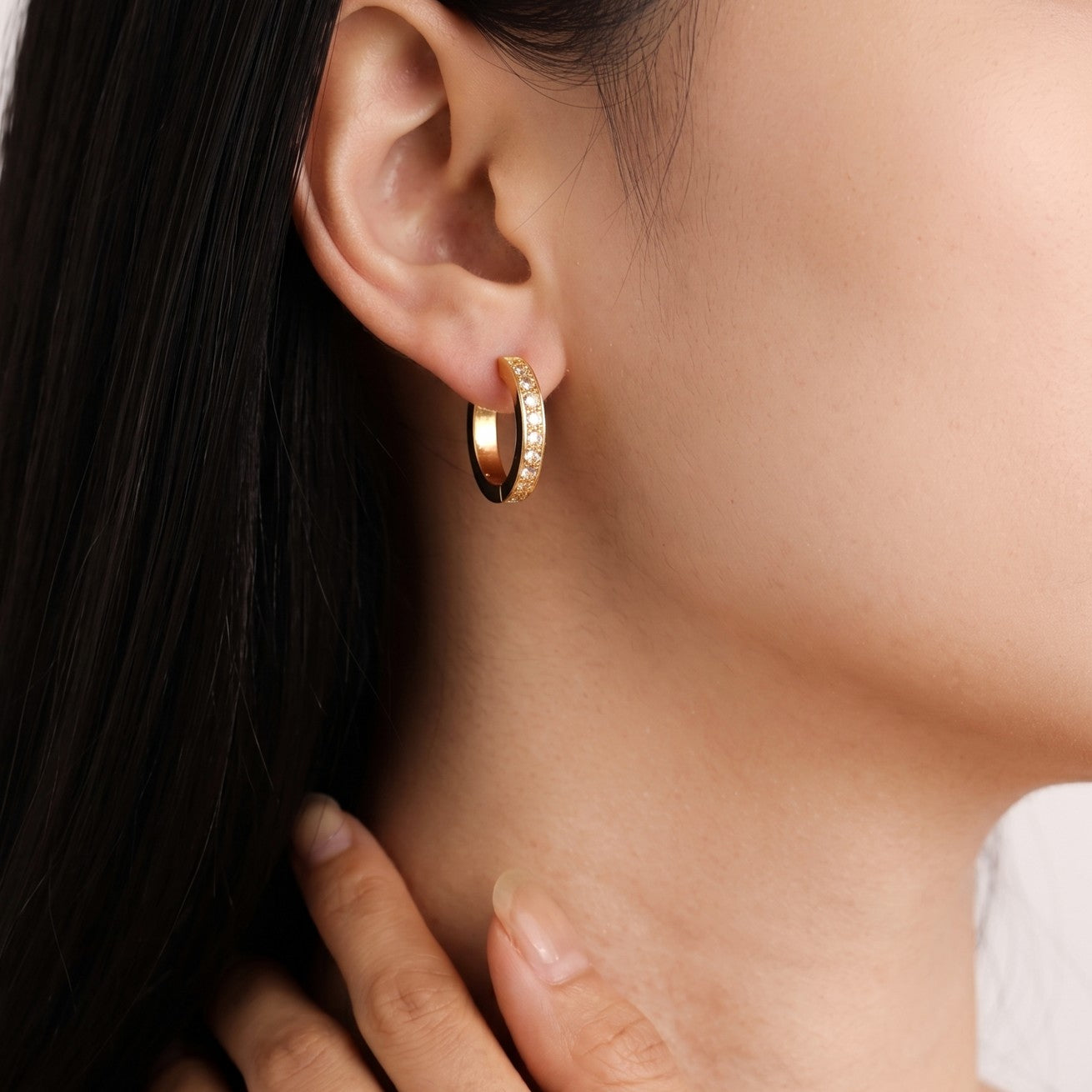 Mathilde Cubic Zirconia Hoop Earrings