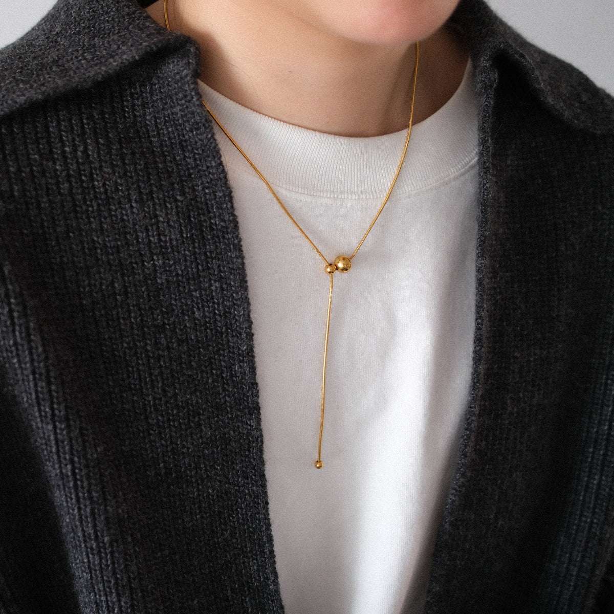 Nisha Drawstring Ball Necklace