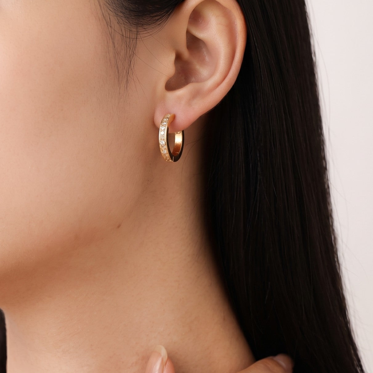 Mathilde Cubic Zirconia Hoop Earrings