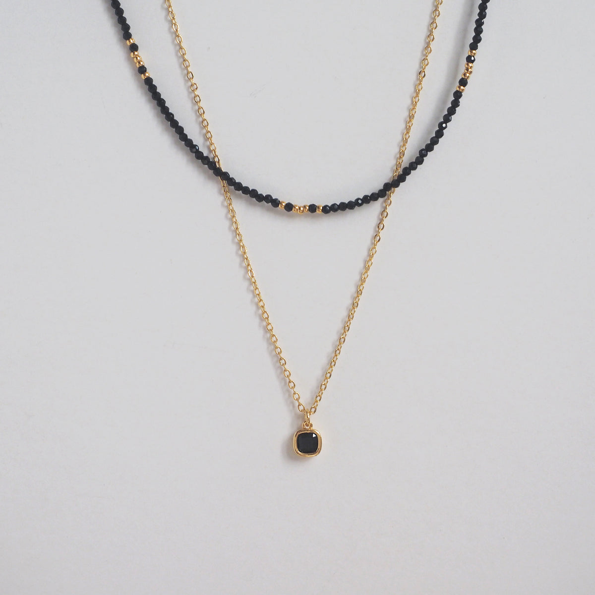 Black Spinel Necklace Set