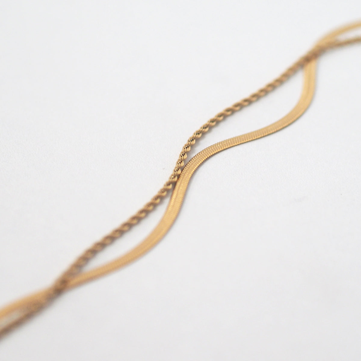 Chai Double Layer Twist Chain Necklace - éclater jewellery