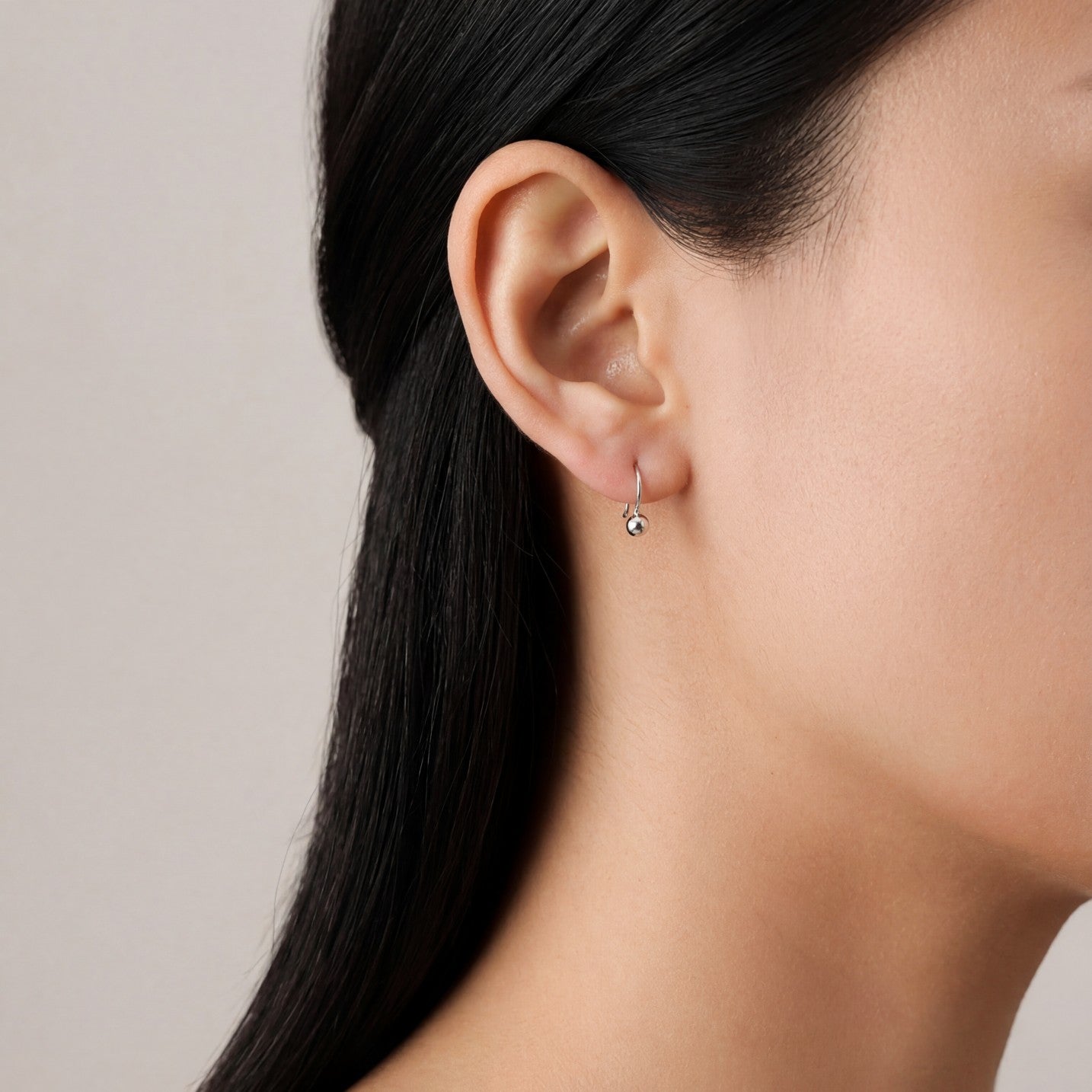 Reya Ball Small Hoop Earrings