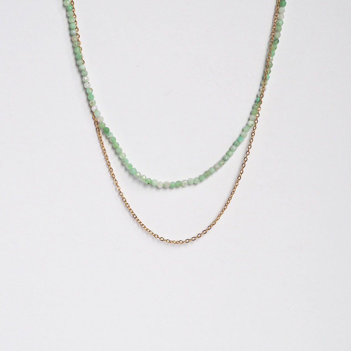 Avani Chrysoprase Beaded Necklace - éclater jewellery