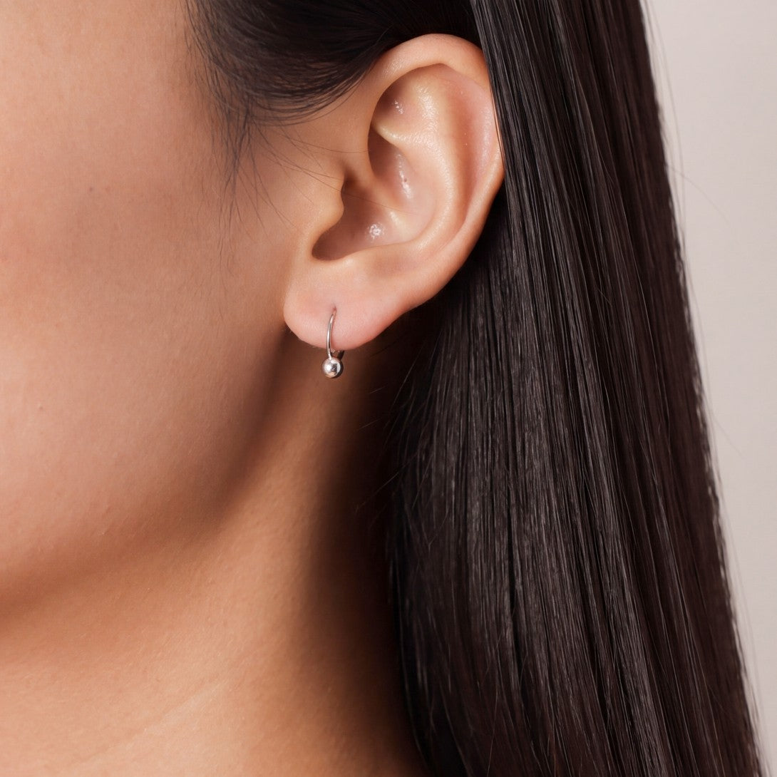 Reya Ball Small Hoop Earrings