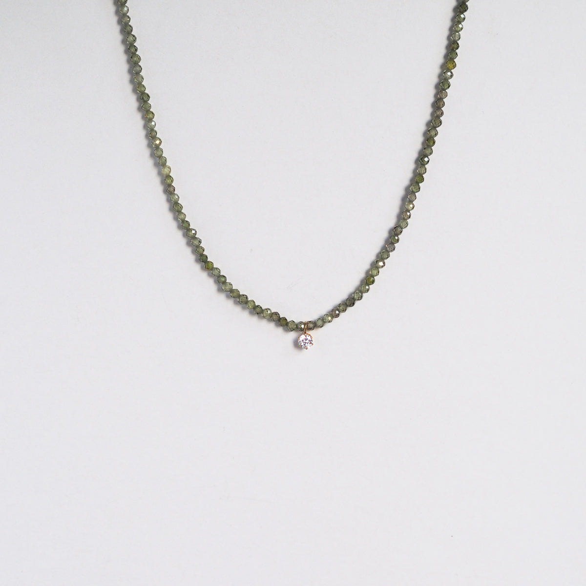 Wren Olive Crystal Necklace - éclater jewellery