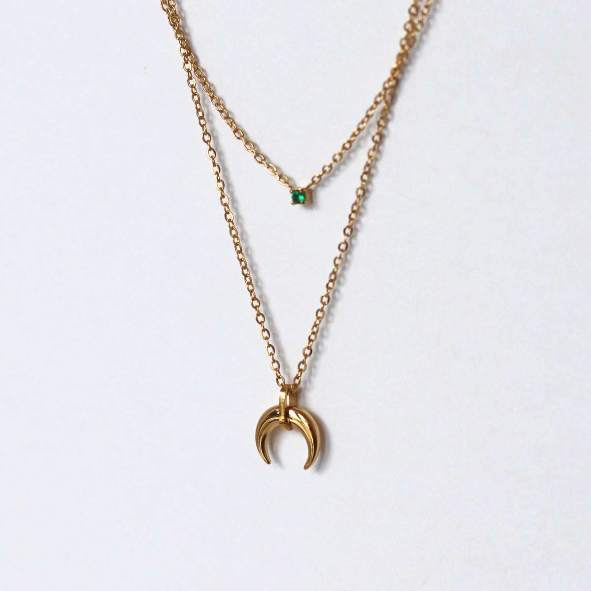 Dyllis Double Layer Horn Necklace