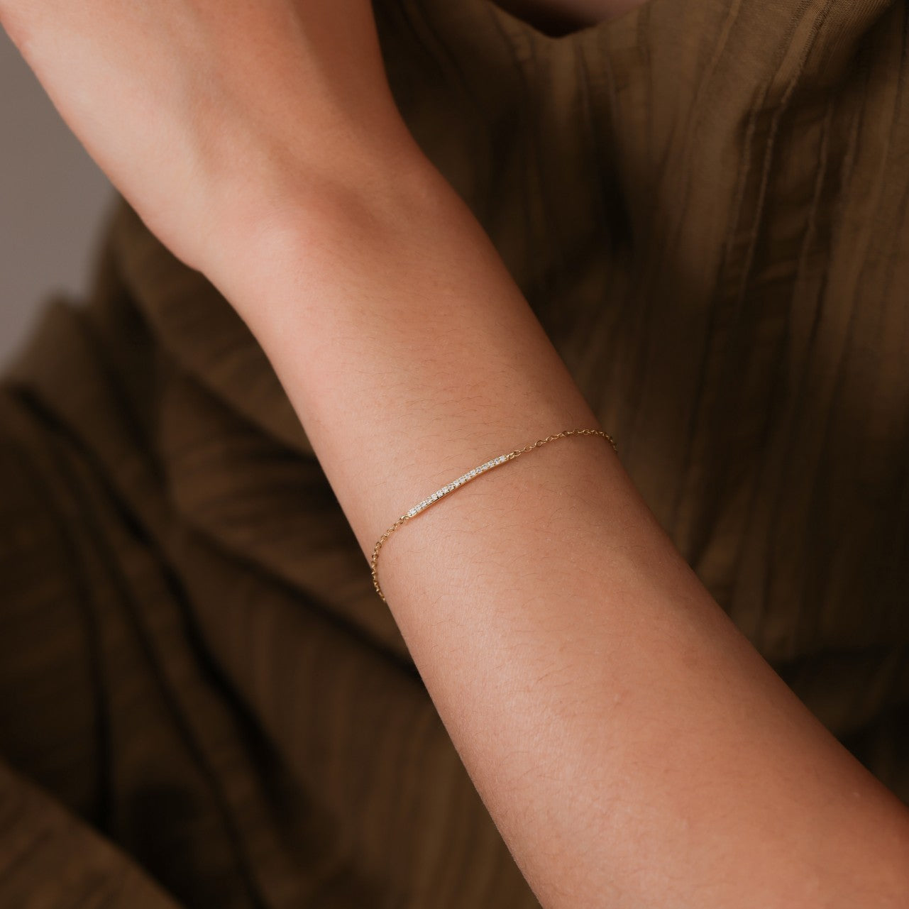 Ninon Zircon Bar Bracelet