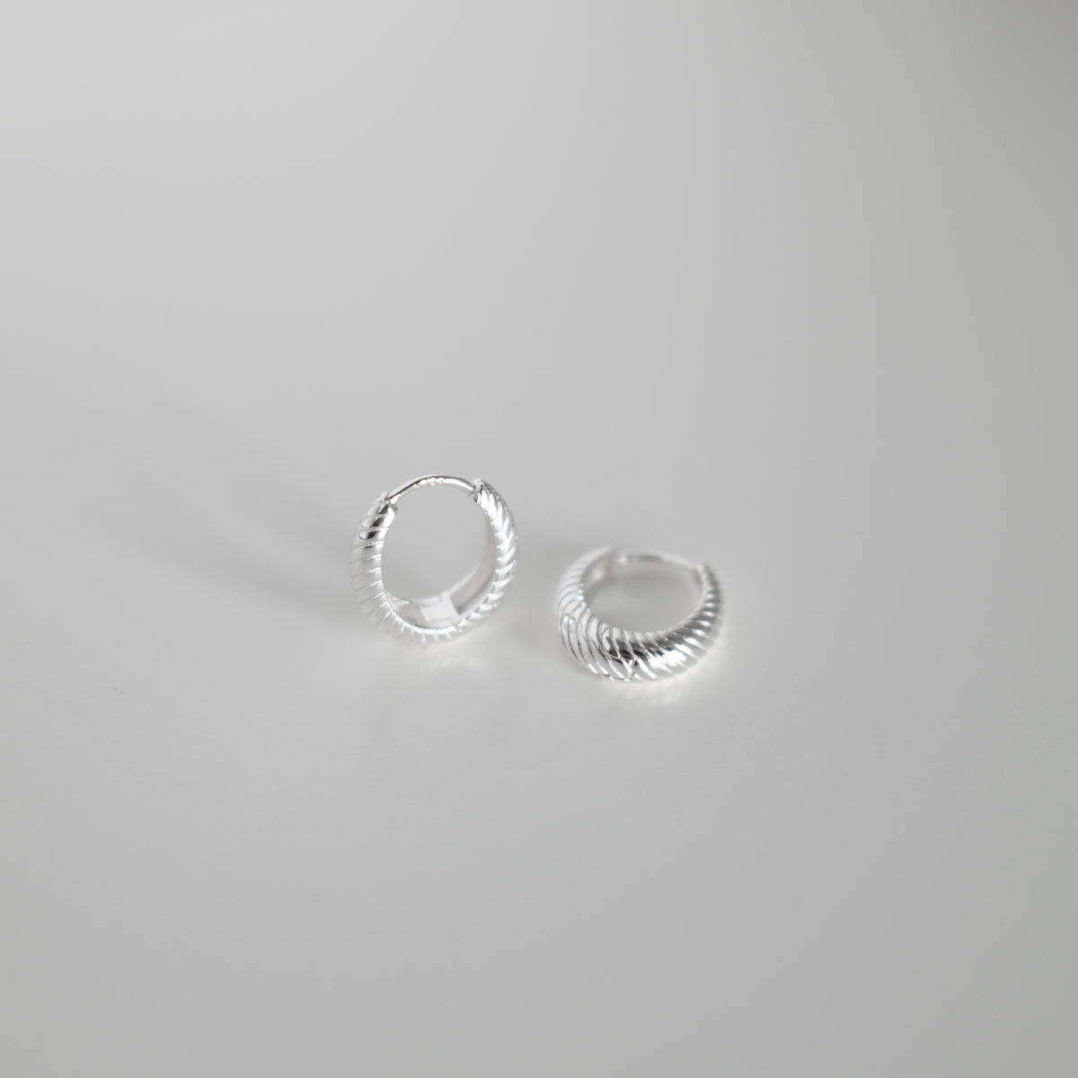 Dome Huggie Hoop Earrings