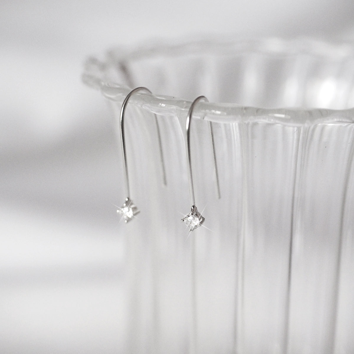 Joi Drop Cubic Zirconia Earrings - éclater jewellery