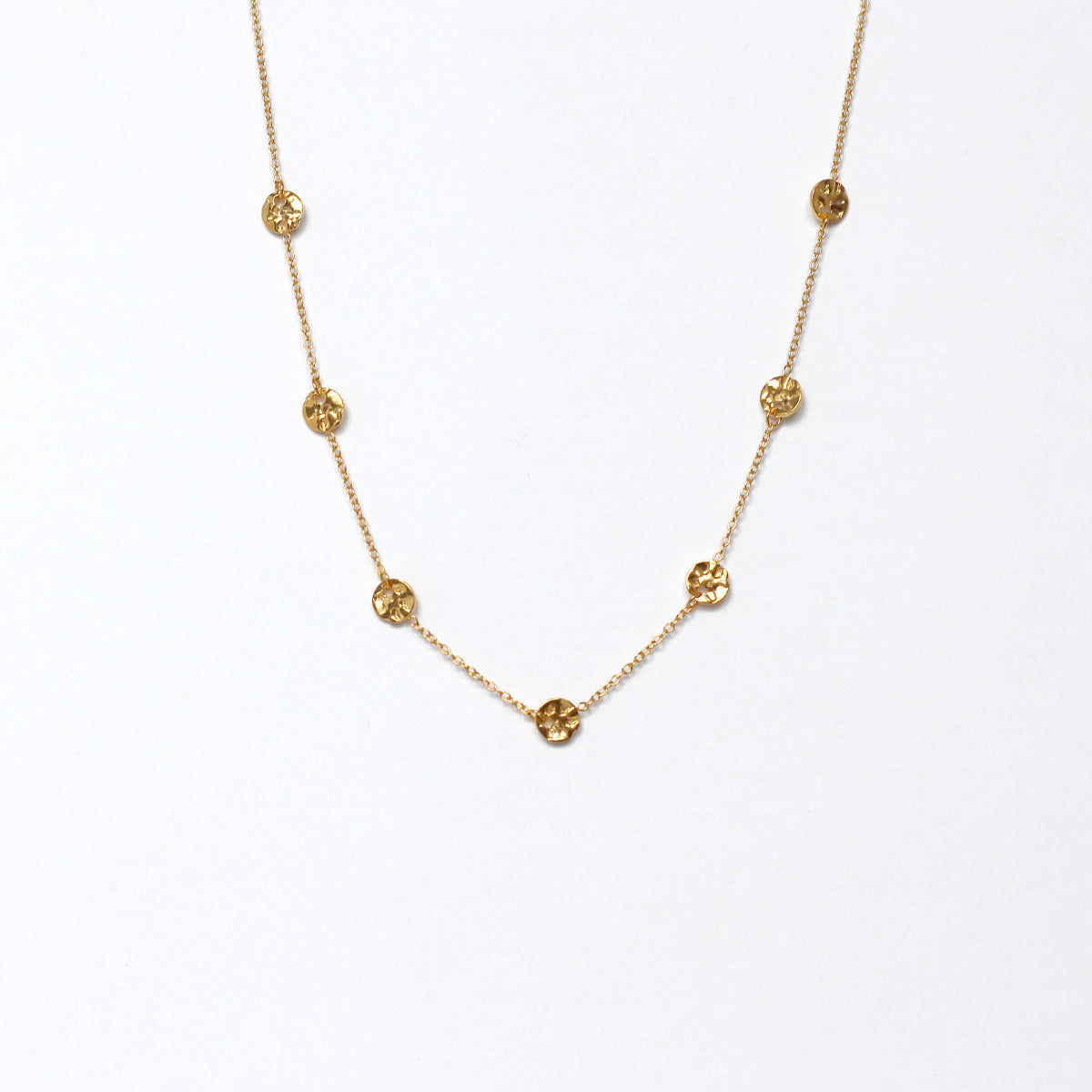Dinah Hammered Disc Necklace - éclater jewellery