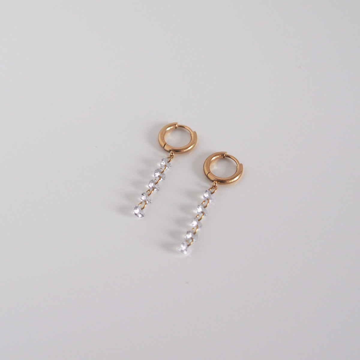 Harlow Cubic Zirconia Drop Earrings - éclater jewellery