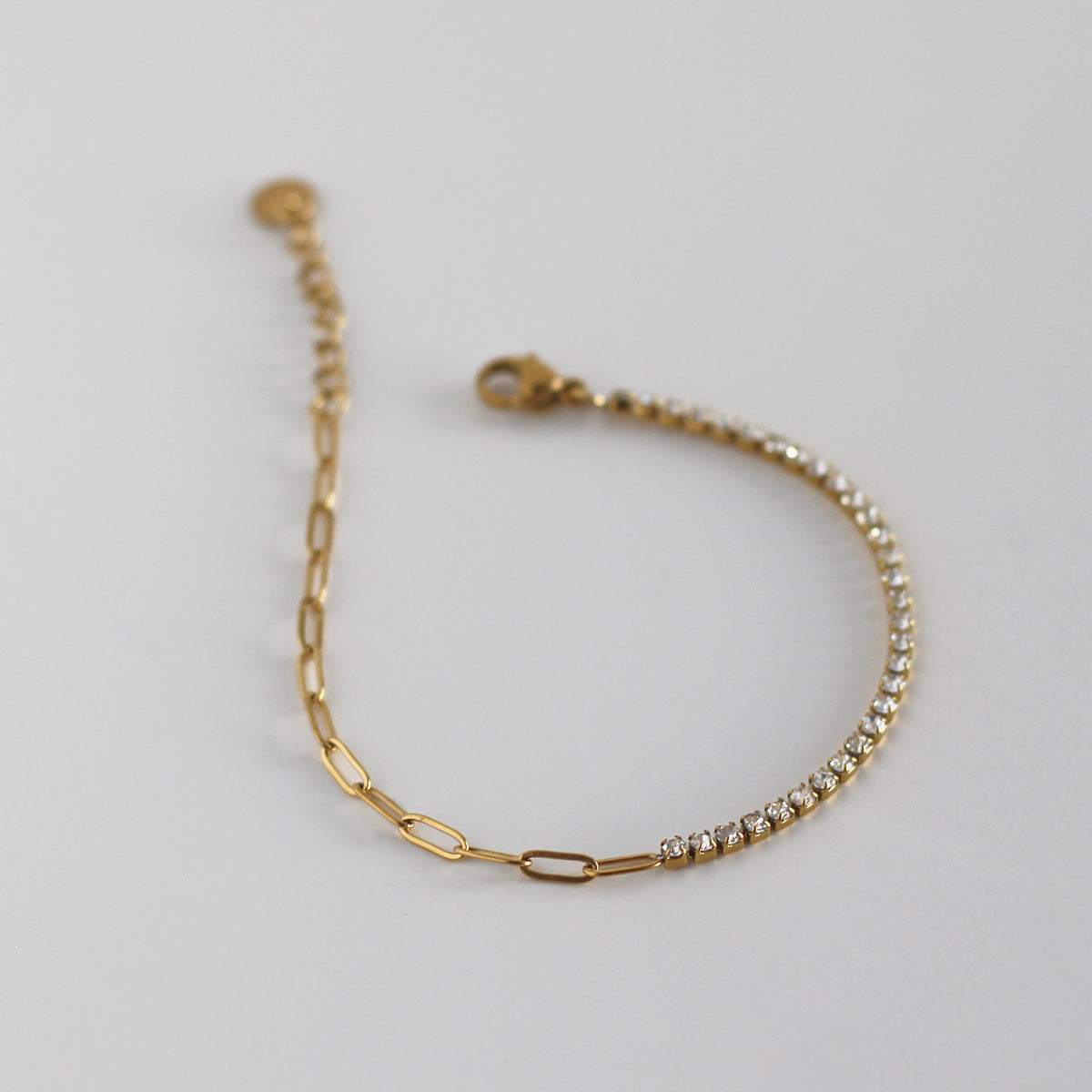 Rowan Half Zirconia Chain Bracelet