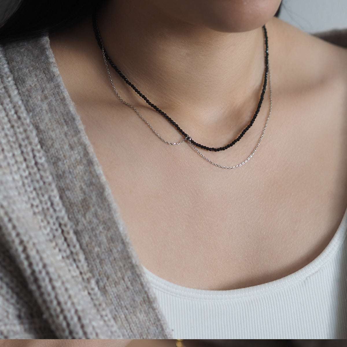 Alora Black Spinel Necklace