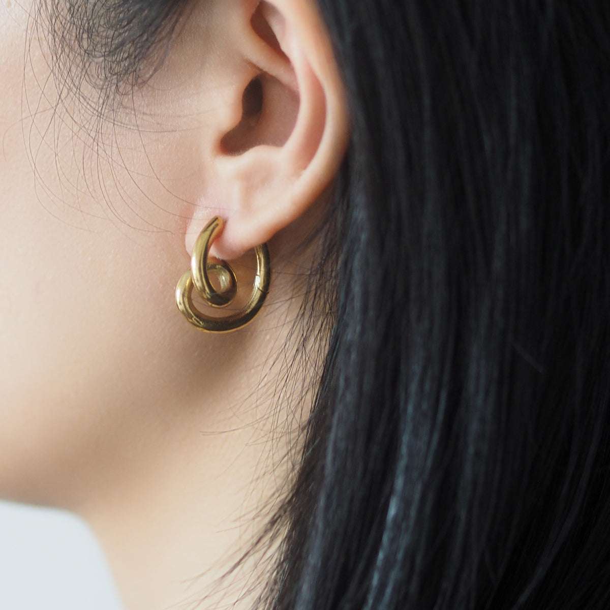 Snail Hoop Earrings
