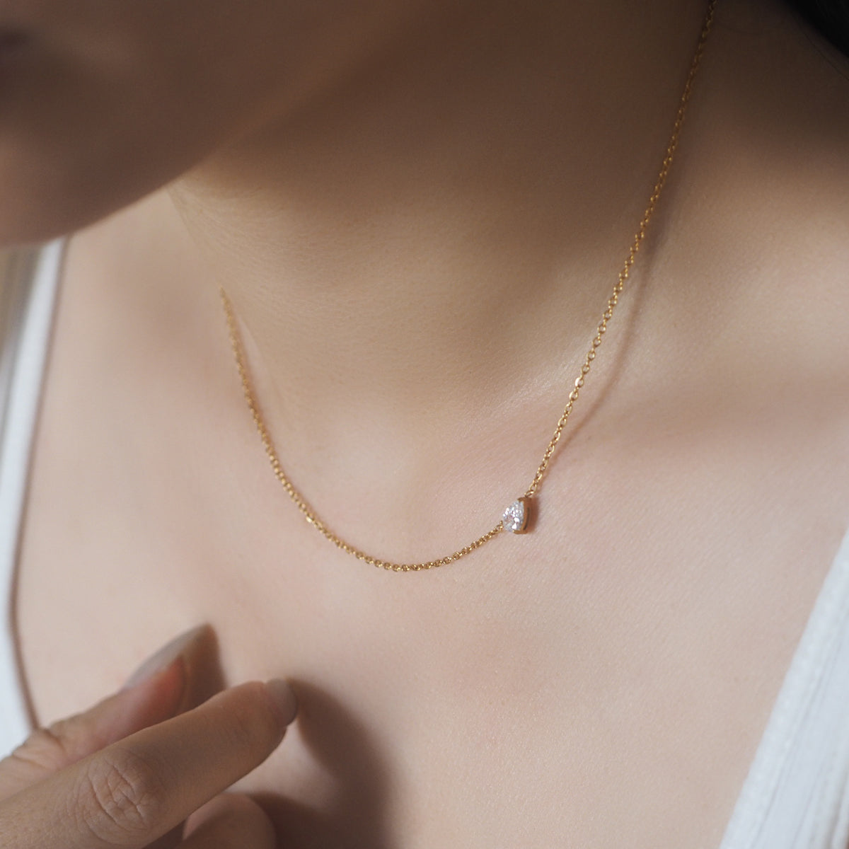 Kinsley Pear Cut Necklace