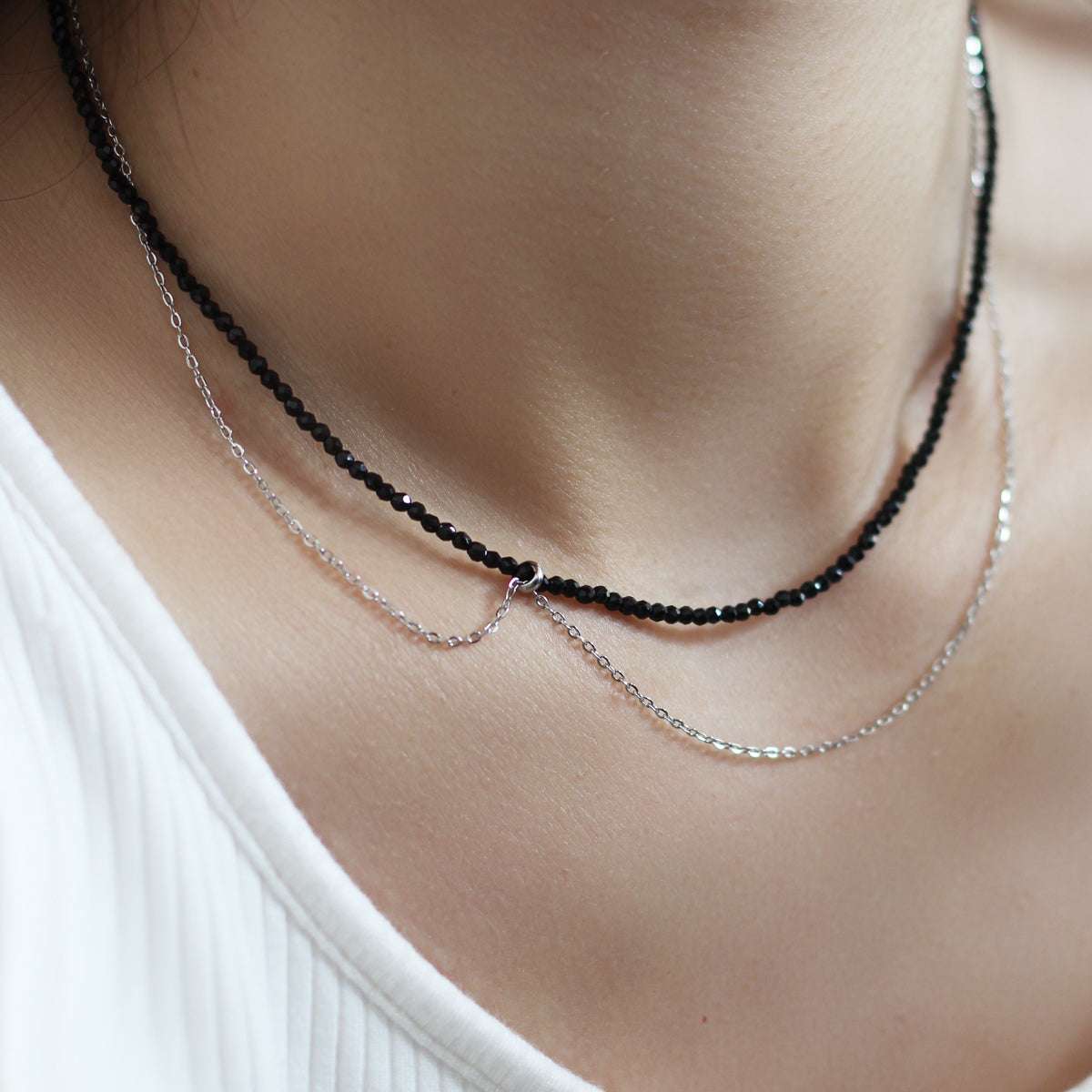 Alora Black Spinel Necklace