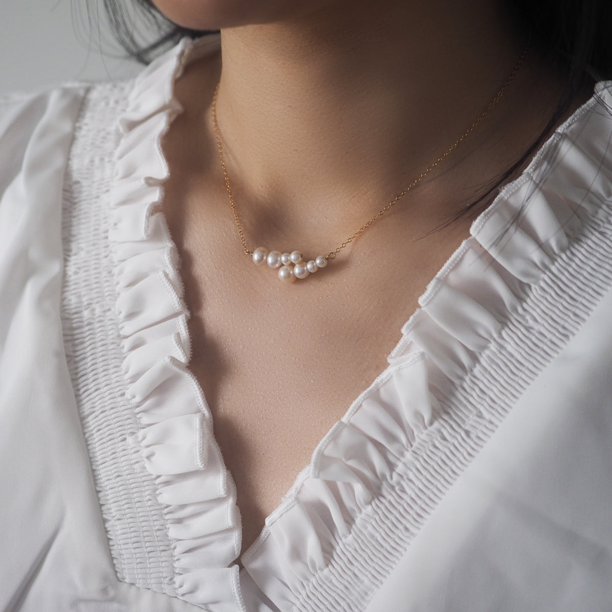 Mavis Gradual Pearls Necklace - éclater jewellery