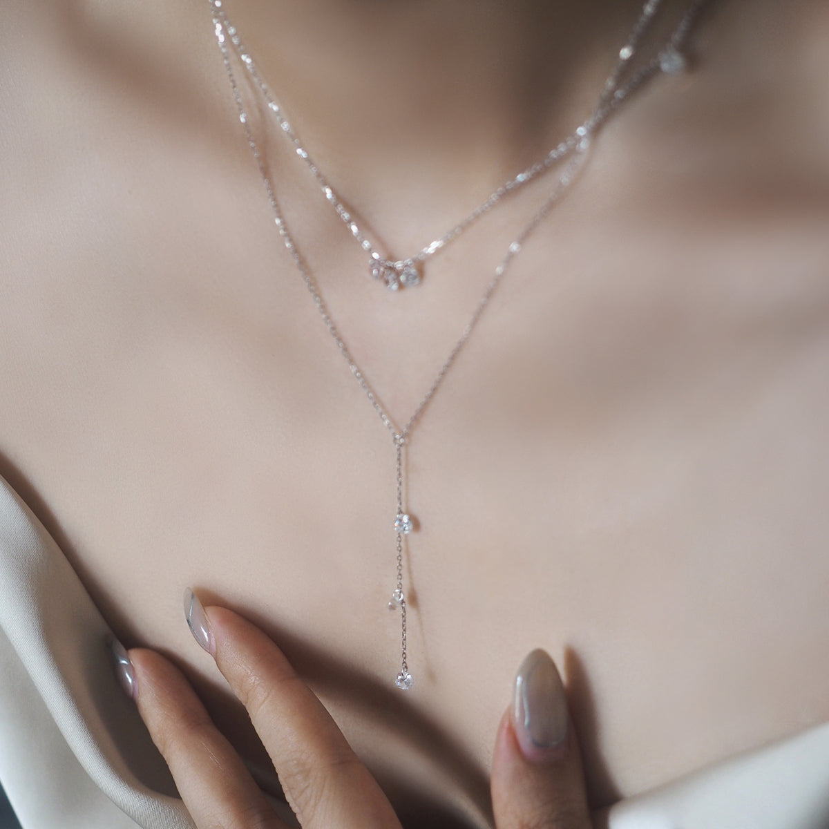 Yadie Zircon Tassel Necklace