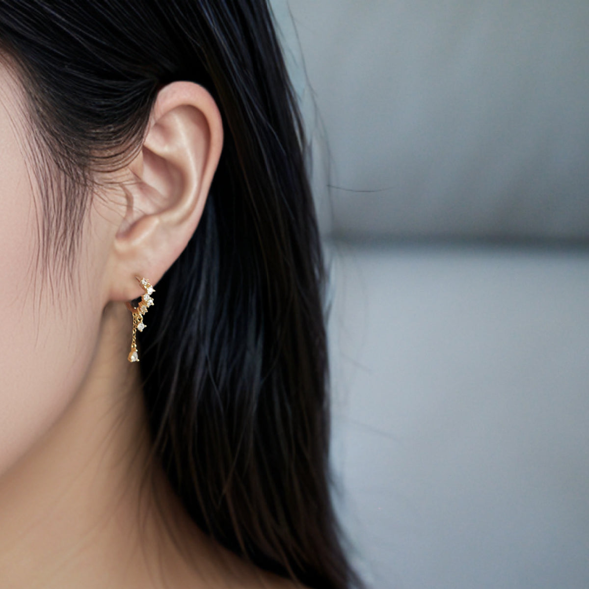 Sophie Teardrop Tassel Earrings