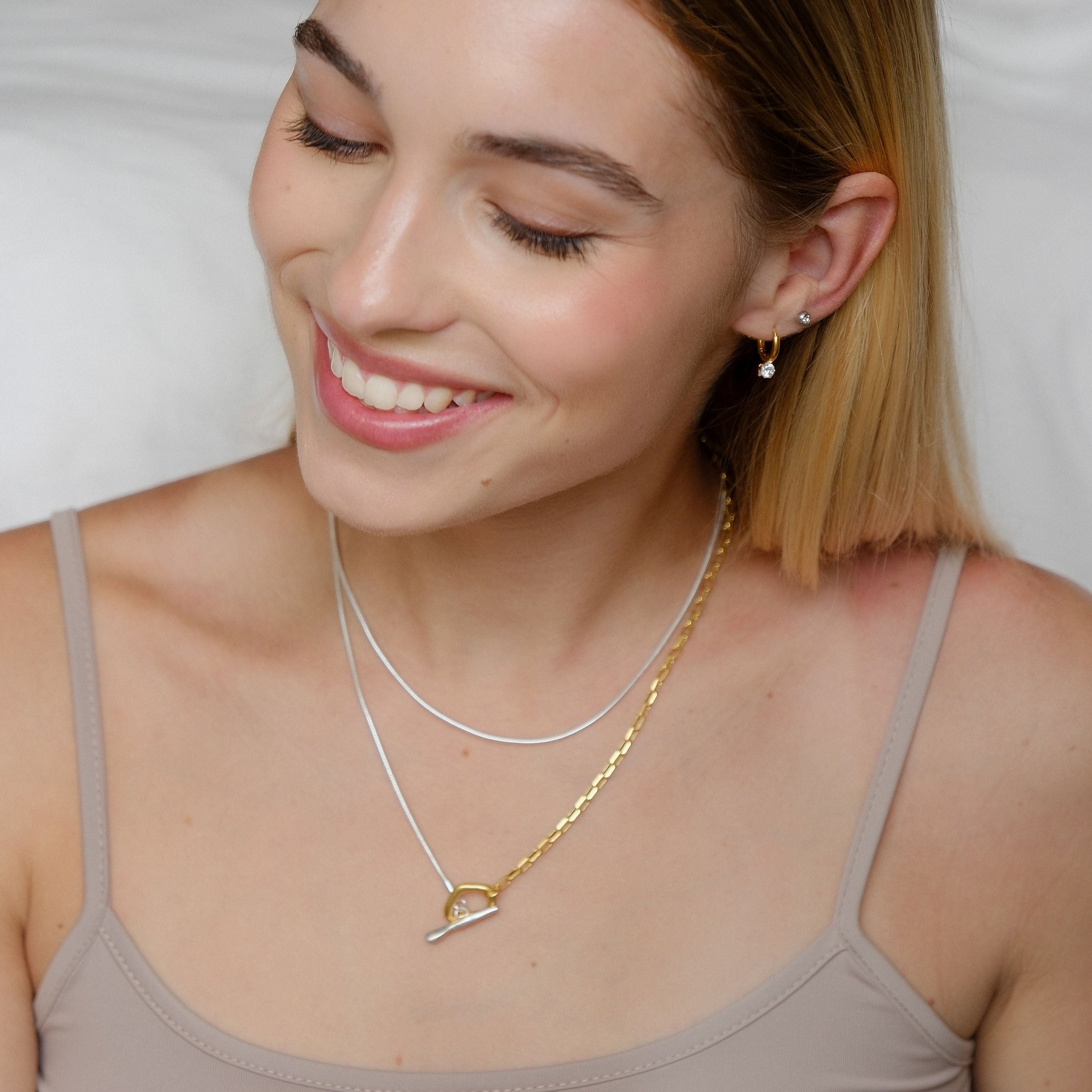 Lotty Cubic Zirconia Hoop Earrings